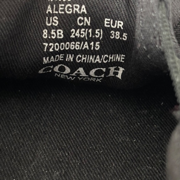 COACH Alegra Womens Size 8.5 Monogram Logo Black White Slip On Shoes Sneakers - Picture 11 of 13